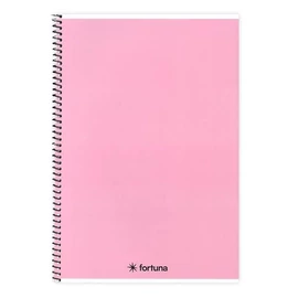 FÜZET spirál A4 FORTUNA Monocolor pasztell szín = 70l (rózsaszín, 01.02141)