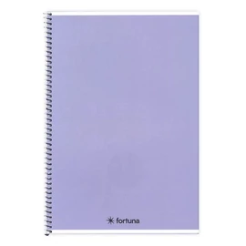 FÜZET spirál A5 FORTUNA Monocromo pasztell színek = 70l (lila, 01.02125)