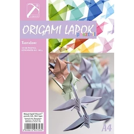 ORIGÁMI LAPOK A4 T-CREA pasztell színek  10ív/cs