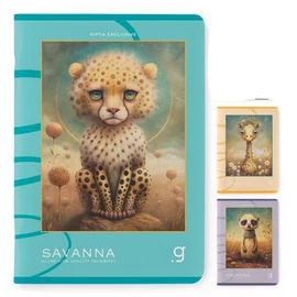 *61390 FÜZET A4 GIPTA Savanna 60lap karton kockás  7383