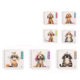 *61404 NOTESZ spirál 16*16 GIPTA Good Notes = keményfedeles, 80l 7746