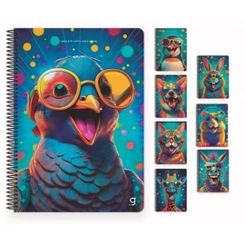 *61409 FÜZET spirál A4 GIPTA Smile vonalas PP 80l   7685