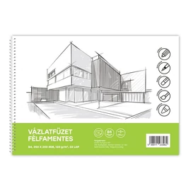 *61435 VÁZLATFÜZET B4-32lap félfamentes BLUERING