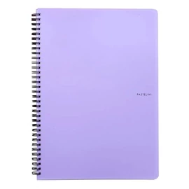 *61458 FÜZET spirál A4 PASTELINI vonalas 60l. PP egyszínű pasztell