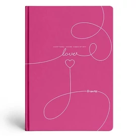 *61472 BEÍRÓFÜZET A4 Lipamill 96l = egyszínű Love kemény fedeles  11211