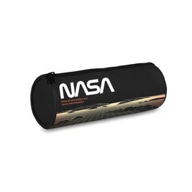 *61474 TOLLTARTÓ neszeszer henger "NASA" fekete-narancs mintás