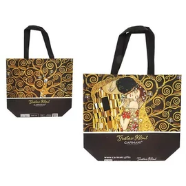 *61501 VÁLLTÁSKA Klimt "The Kiss/Életfa" kétoldalas müa. 33*10*25cm