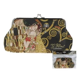*61502 PÉNZTÁRCA Klimt "The Kiss" műbőr retro 20*10cm