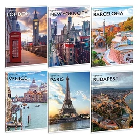 *61610 FÜZET A4 ARS UNA kockás extra kapcsos 87-40 Cityspace