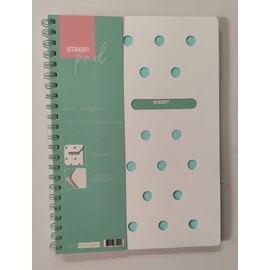 *61667 FÜZET spirál A4 STREET PAD pasztell # 100l