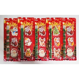 *61736 GRAFITKÉSZLET AMI Karácsonyi 2 ceruza+3 radír