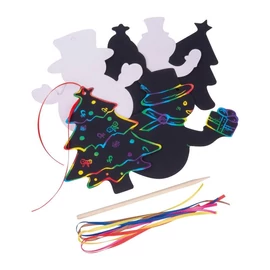 *61820 KREATÍV karcolható papír dísz szett akasztóval