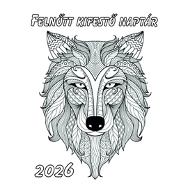 *61855 FALINAPTÁR 2026 A4 spirálos, szinezős, felnőtt/gyerek