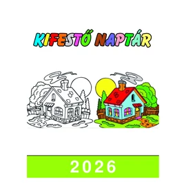 *61855 FALINAPTÁR 2026 A4 spirálos, szinezős, felnőtt/gyerek