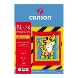 *61922 KIVÁGÓLAPOK A4 CANSON blokk 10 szín 80gr.Tigris