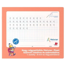 *62480 FÜZET nagy négyzethálós A4 SÜNI Sulikész 1.oszt Meixner-féle számok írásához