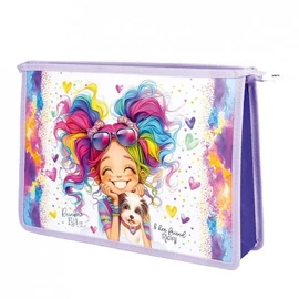 *63360-001 IRATTASAK zippes ARGUS A4+ notebook tartó 33*23*8cm  1668- (Rainbow Ella, 086100170)