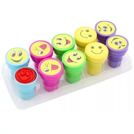 *63410 NYOMDA műa. Smiley mintás, kerek 5 féle