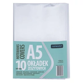 *63425 FÜZETBORÍTÓ A5 PVC ASTRA PAP színtelen bújtatós 10db/cs.