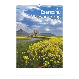 *02986 FALINAPTÁR 2026 Ezerszínű Magyarország T093-07 31*42cm