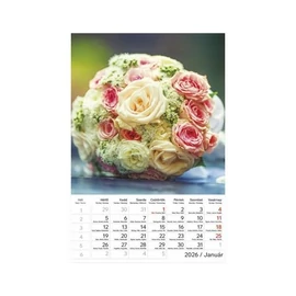 *02987 FALINAPTÁR 2026 Virágcsokrok T094-04 spirálozott 22*33cm