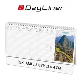 *05329 NAPTÁR asztali KÉPES 2026 Europa álló papírtáblás Dayliner 32*15cm