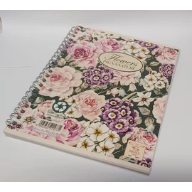 FÜZET spirál A5 PIGNA Nature Flowers vonalas 60l