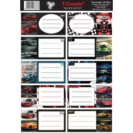 *22479 FÜZETCIMKE T-Creativ mintás 10db /1iv
