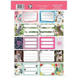 FÜZETCIMKE T-Creativ mintás 10db /1iv (Cats'23, N13041TCA)