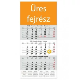 *30459 FALINAPTÁR SPEDITŐR 2026 1 tömbös 3 havi GOS SP-1  kép nélkül 33*67cm
