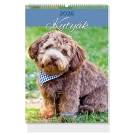 *35968 FALINAPTÁR 2026 Kutyák LIZZY B4 spirálozott 23.5*33cm