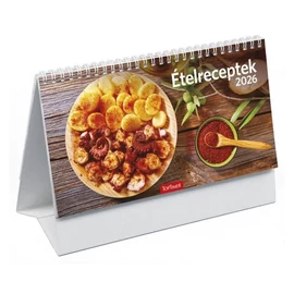 *35986 NAPTÁR asztali KÉPES 2026 midi Ételreceptek TopTimer T0584P álló  24*12,8