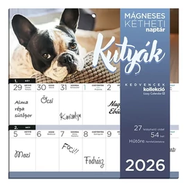 *41579 FALINAPTÁR 2026 tervező LIZZY Kutyák kétheti mágneses