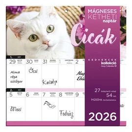 *44113 FALINAPTÁR 2026 tervező LIZZY Cicák kétheti mágneses
