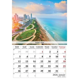 *48151 FALINAPTÁR 2026 Mediterrán T-Calendar 23*33cm spirálozott