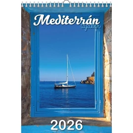*48151 FALINAPTÁR 2026 Mediterrán T-Calendar 23*33cm spirálozott