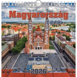 *48152 FALINAPTÁR 2026 Magyarországot terei T-Calendar  33*33cm spirálozott