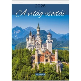 *48282 FALINAPTÁR 2026 táj A világ csodái LIZZY A4 tűzött