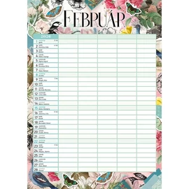 *48292 FALINAPTÁR 2026 Családi tervező Scrapbook LIZZY B4 spirálozott 23.5*33cm