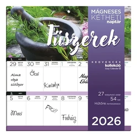 *48308 FALINAPTÁR 2026 tervező LIZZY Fűszernövények kétheti mágneses