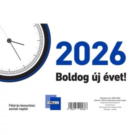 *50648 NAPTÁR asztali  2026 A/4 29,6*21cm   félórás beosztású