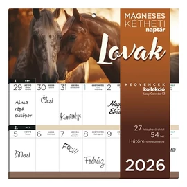 *51043 FALINAPTÁR 2026 tervező LIZZY Lovak kétheti mágneses