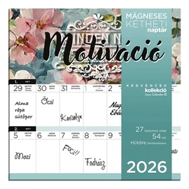 *51049 FALINAPTÁR 2026 tervező LIZZY Motiváció kétheti mágneses