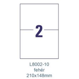 CÍMKE Antimikrobiális fólia 210x148mm fehér 10 lapos
