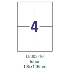 CÍMKE Antimikrobiális fólia 105x148mm fehér 10 lapos
