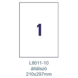 CÍMKE Antimikrobiális fólia 210x297mm átlátszó 10 lapos