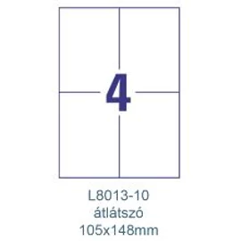 CÍMKE Antimikrobiális fólia 105x148mm átlátszó 10 lapos