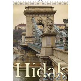 *54549 FALINAPTÁR 2026 Hidak T-Calendar 23*33cm spirálozott