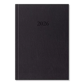 *54637 HATÁRIDŐNAPLÓ 2026 A5 napi Period Standard fekete 13hó műbőr
