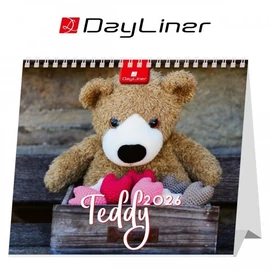 *58094 NAPTÁR asztali KÉPES 2026 Teddy álló papirtáblás Dayliner 13*15